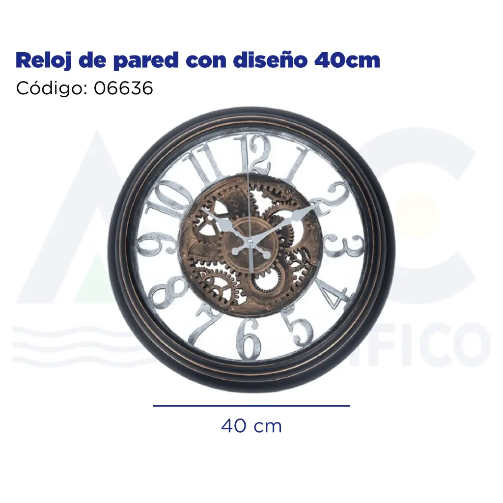 Reloj de pared con diseño 40cm