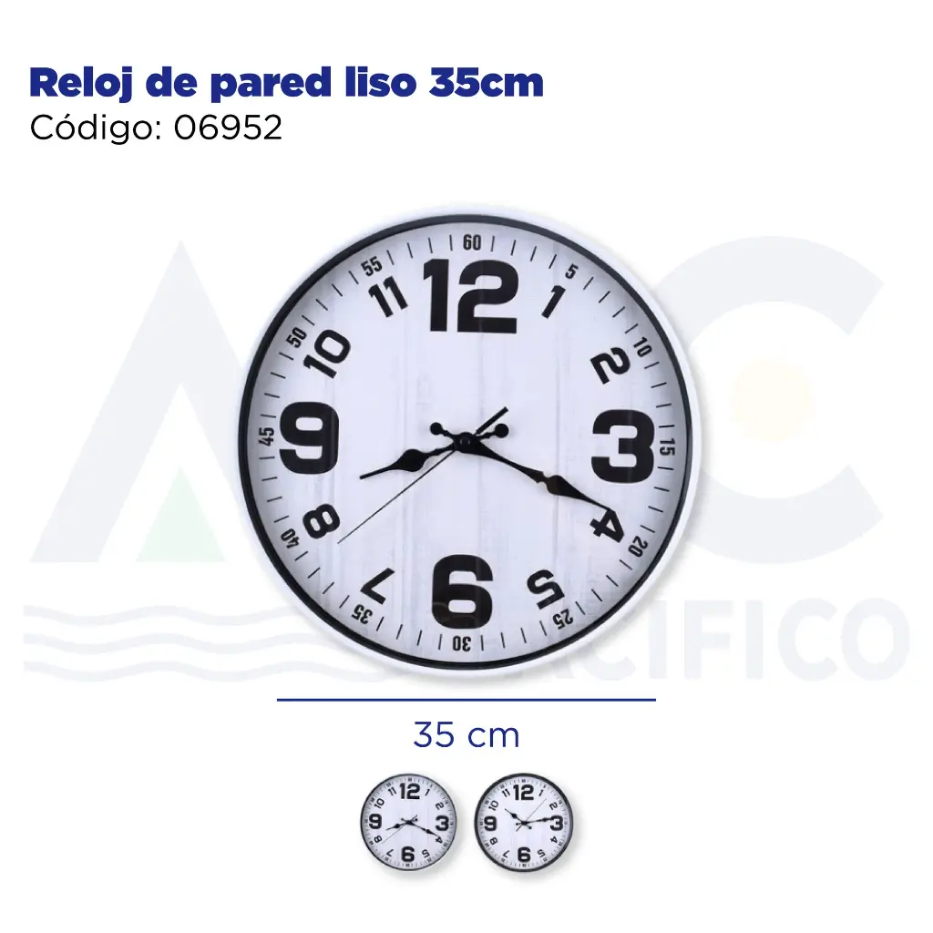 Reloj de pared liso 35cm