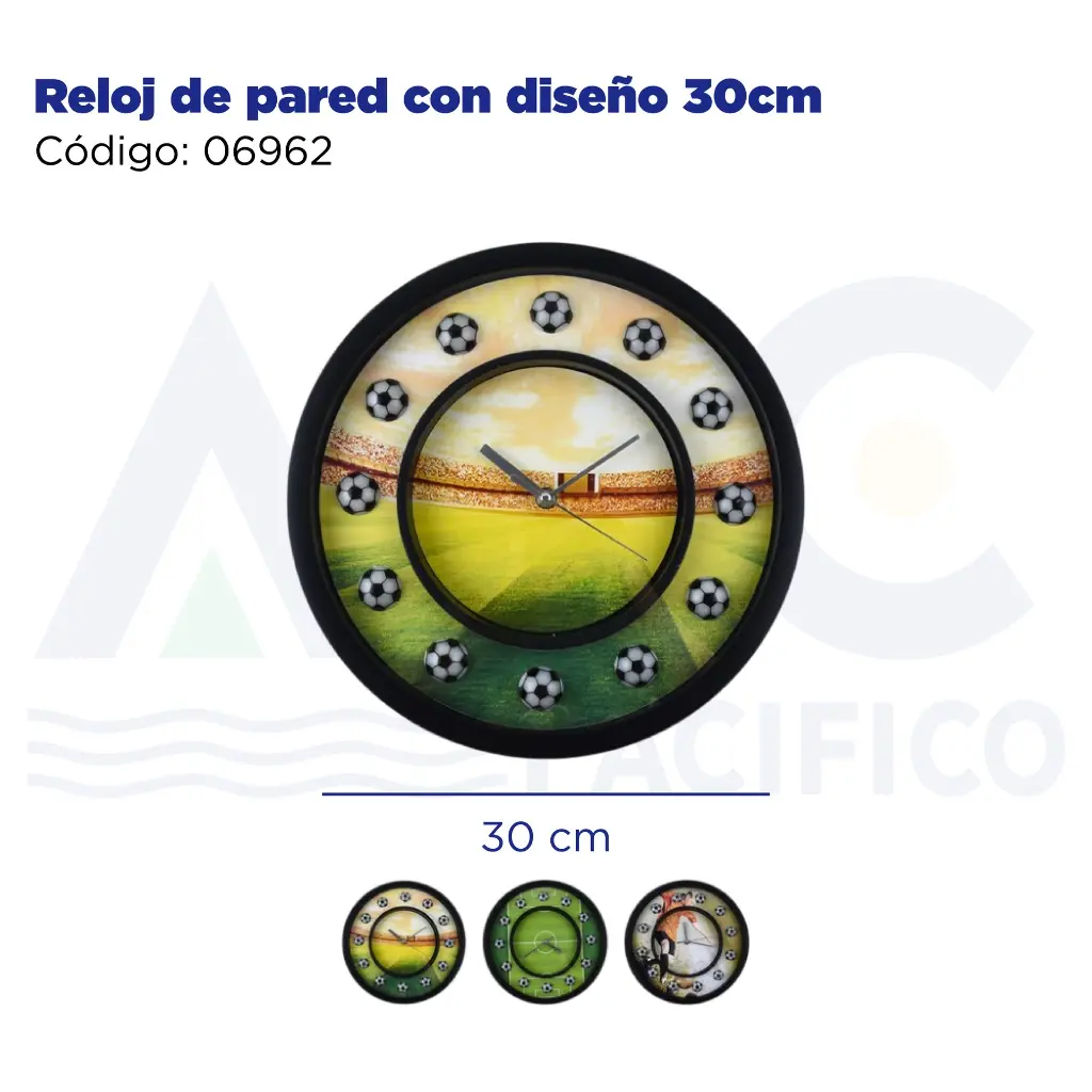 Reloj de pared con diseño 30cm