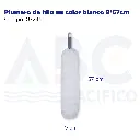 Plumero de hilo en color blanco 9*57cm
