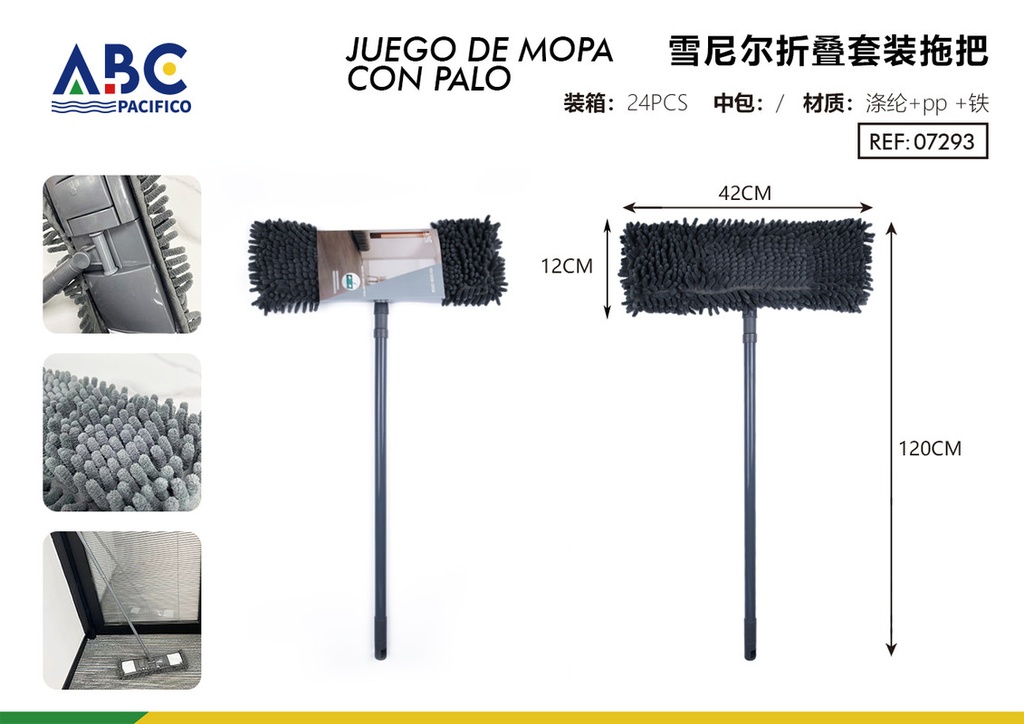 Mop con barra 42*12cm-120cm