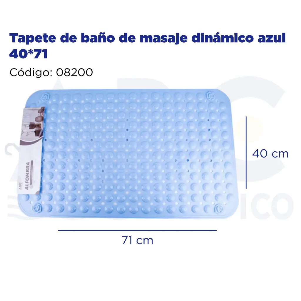 Tapete de baño de masaje dinámico azul 40*71