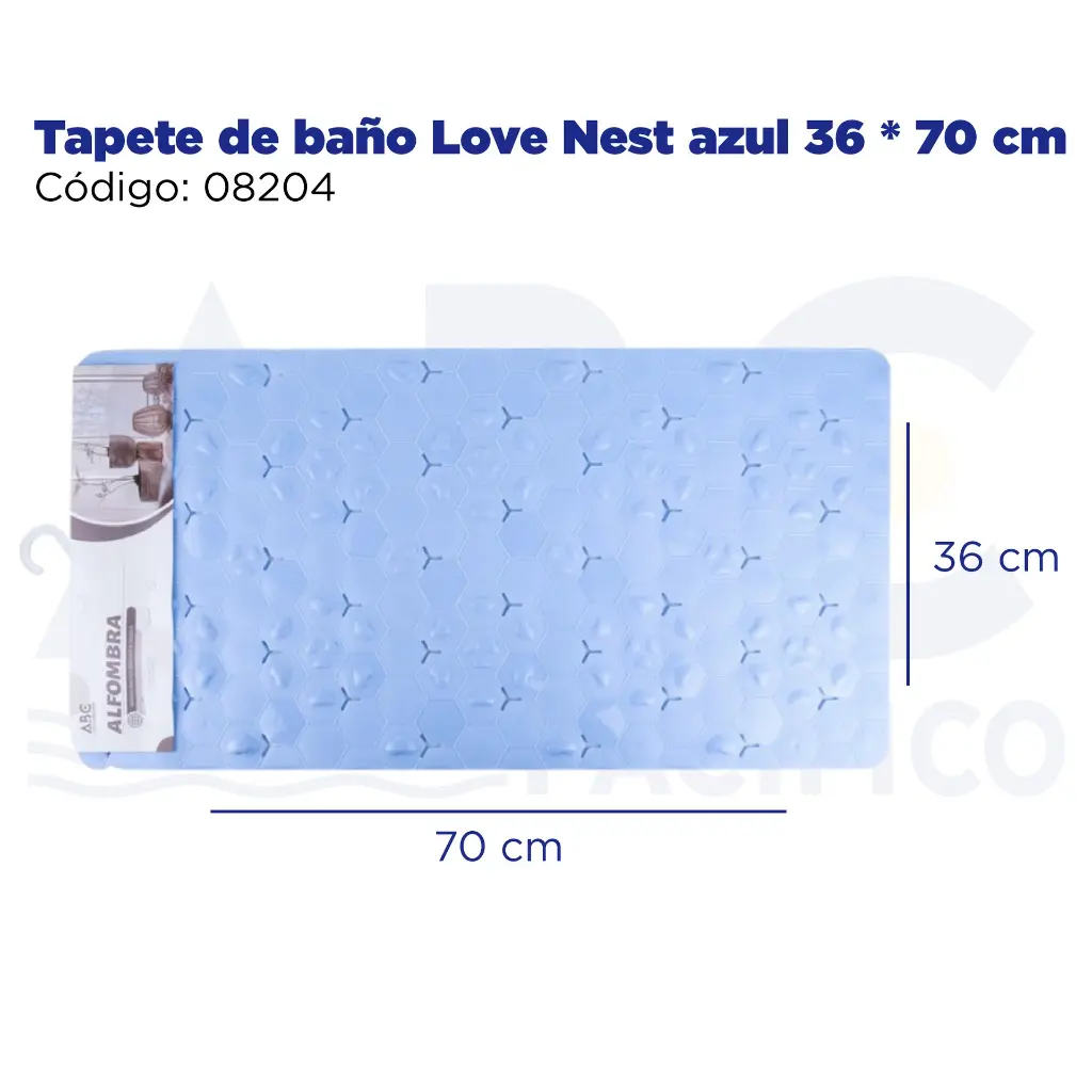 Tapete de baño Love Nest azul 36 * 70 cm