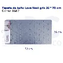 Tapete de baño Love Nest gris 36 * 70 cm