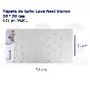 Tapete de baño Love Nest blanco 36 * 70 cm