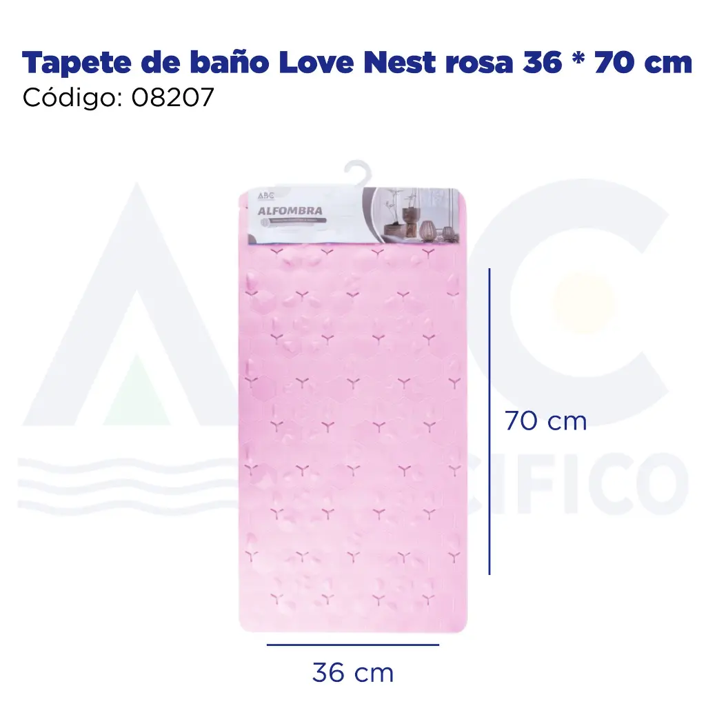 Tapete de baño Love Nest rosa 36 * 70 cm