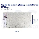 Tapete de baño de piedra pequeña blanco 37*68cm