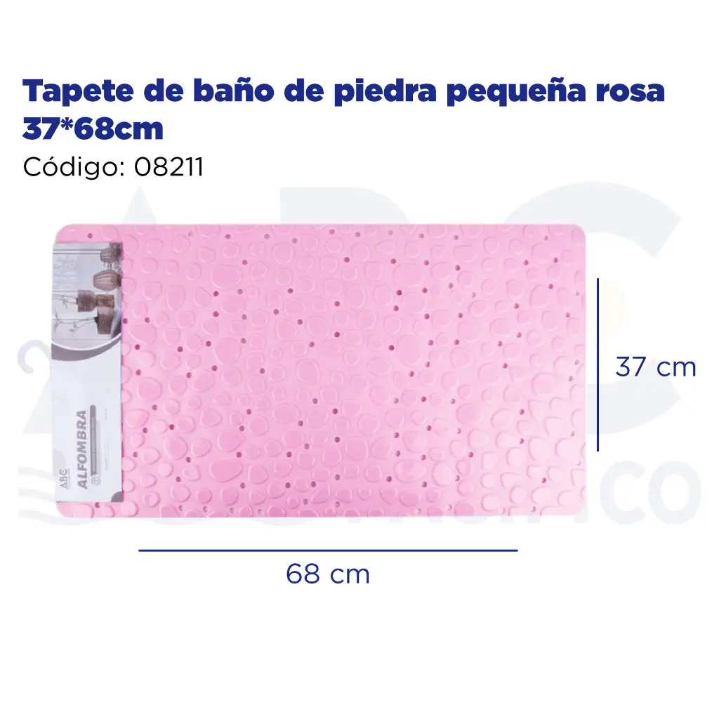 Tapete de baño de piedra pequeña rosa 37*68cm