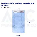 Tapete de baño cuadrada pequeña azul 69*39cm