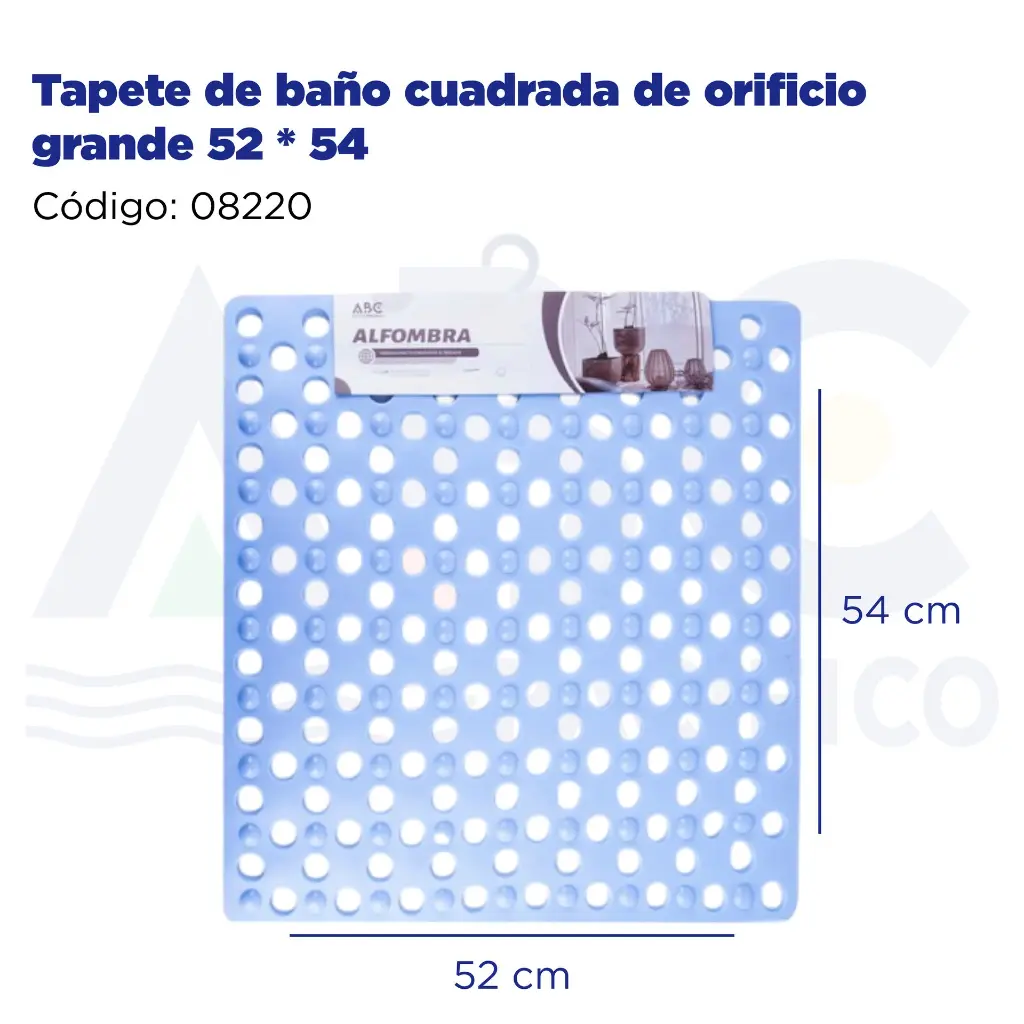 Tapete de baño cuadrada de orificio grande 52 * 54