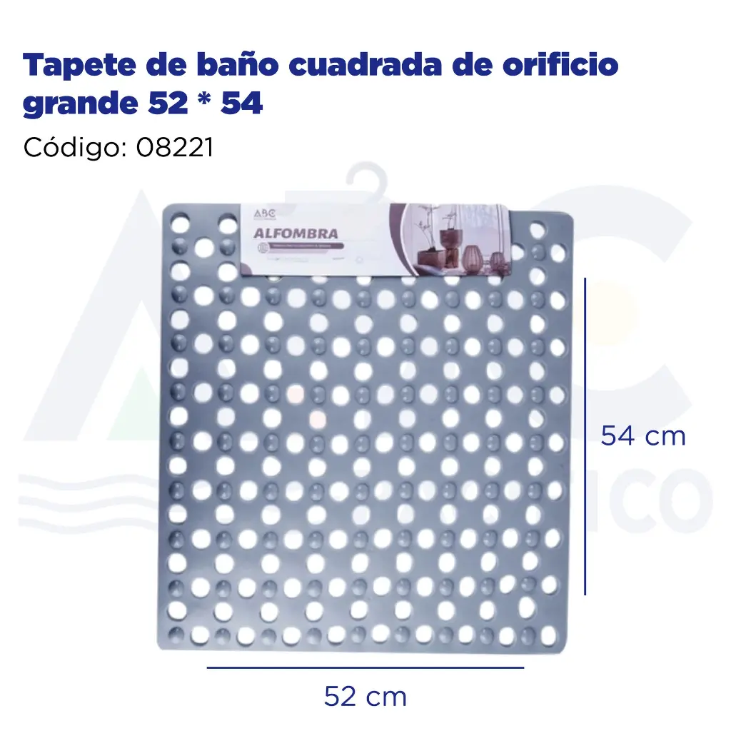 Tapete de baño cuadrada de orificio grande 52 * 54