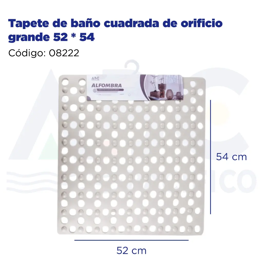 Tapete de baño cuadrada de orificio grande 52 * 54