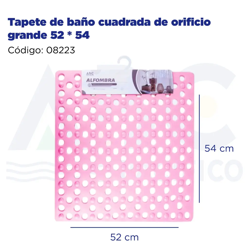 Tapete de baño cuadrada de orificio grande 52 * 54