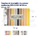Tapetes de impresión de colores cepillados WELCOME 38*58cm