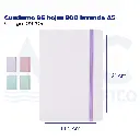 Cuaderno 96 hojas 80G lavanda A5