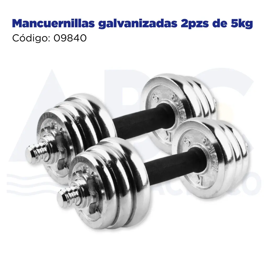 Mancuernillas galvanizadas 2pzs de 5kg