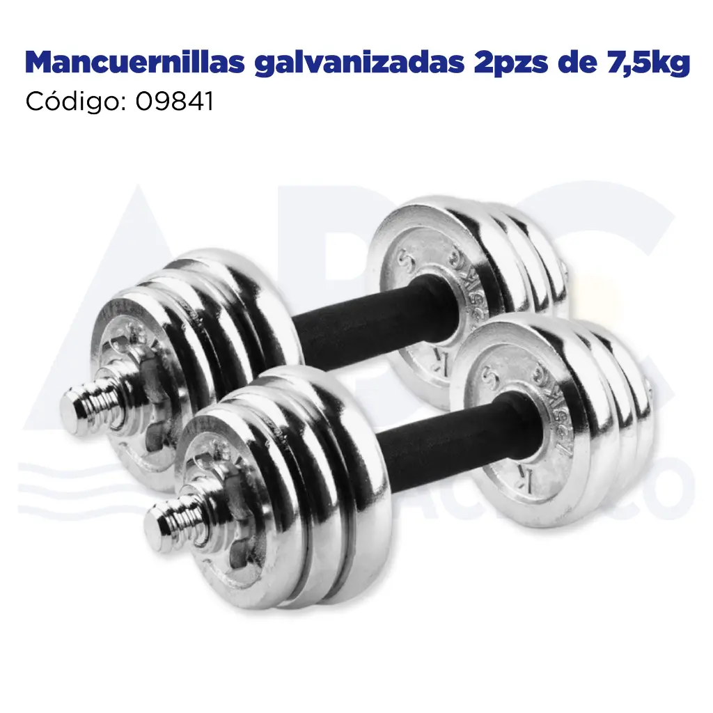 Mancuernillas galvanizadas 2pzs de 7,5kg