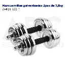 Mancuernillas galvanizadas 2pzs de 7,5kg