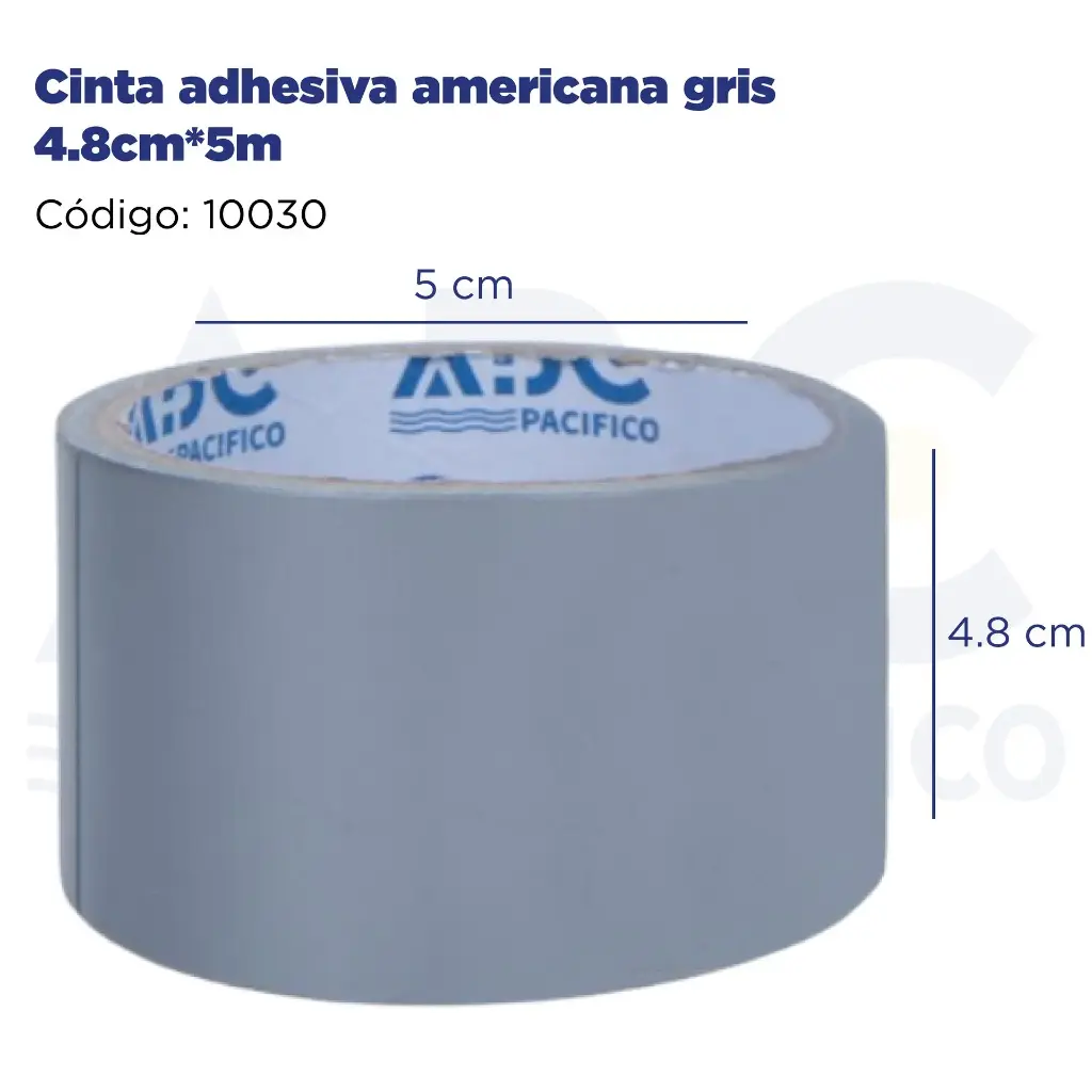 Cinta adhesiva americana gris 4.8*5