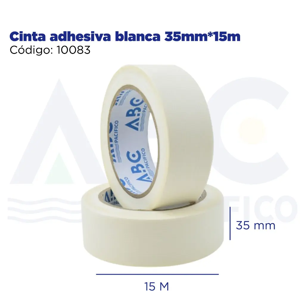 Cinta adhesiva blanca 35mm*15m