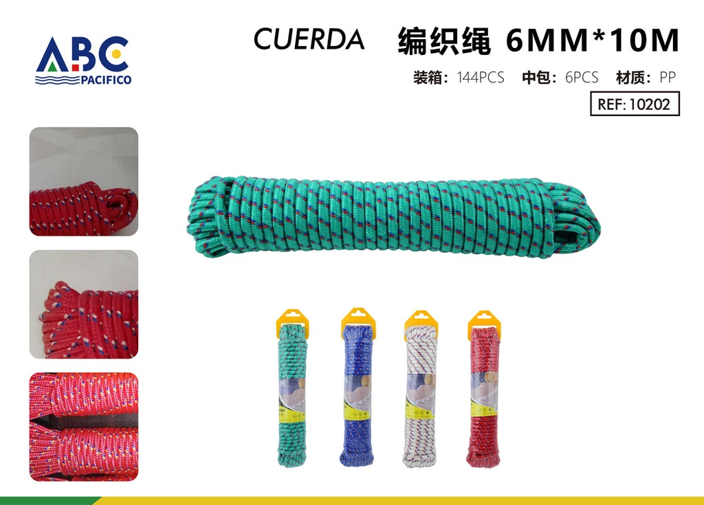 Cuerda trenzada 6mm*10m