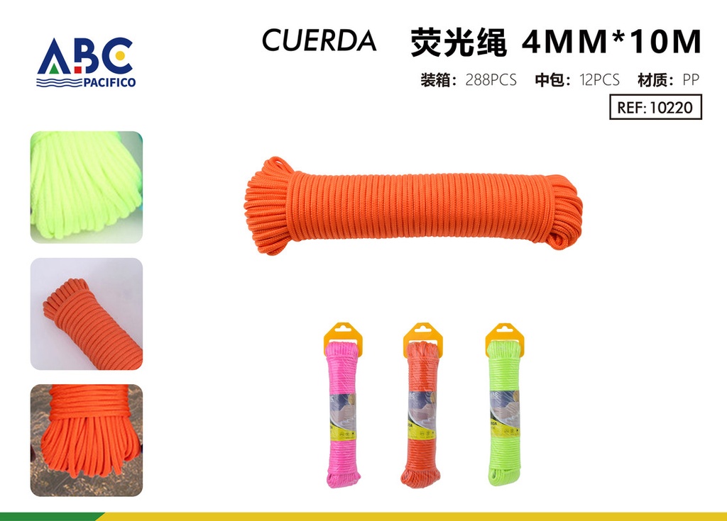 Cuerda fluorescente 4mm*10m