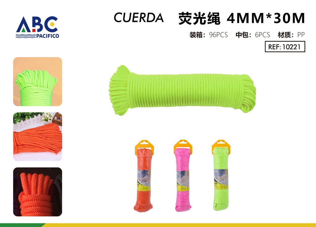 Cuerda fluorescente 4mm*30m