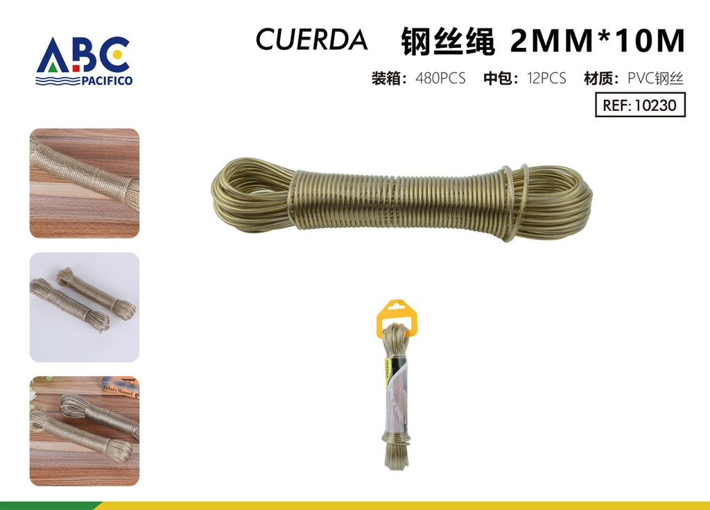 Cable de acero 2mm*10m