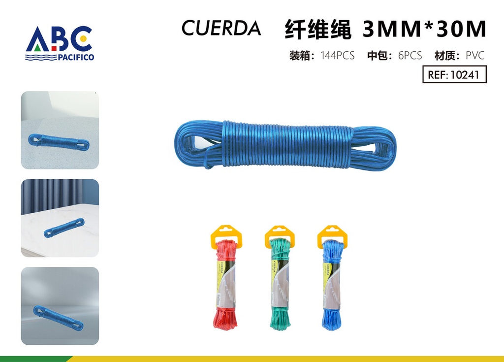 Cuerda de fibra 3mm*30m