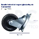 Rueda industrial negra (giratoria) de 2 pulgadas