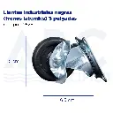 Llantas industriales negras (frenos laterales) 2 pulgadas