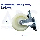 Rueda Industrial Blanco (Cardán) 3 pulgadas