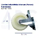 Llantas industriales blancas (frenos) 5 pulgadas