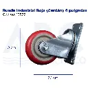 Rueda Industrial Roja (Cardán) 4 pulgadas