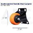 Rueda Industrial Naranja (Fija) 5 pulgadas