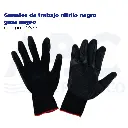 Guantes de trabajo nitrilo negro gasa negro