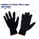 Guantes de trabajo nitrilo negro gasa negro