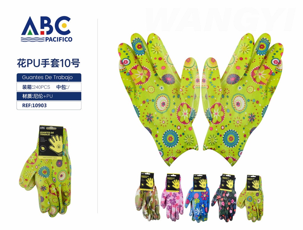 Guantes para trabajo con diseño n.º 10