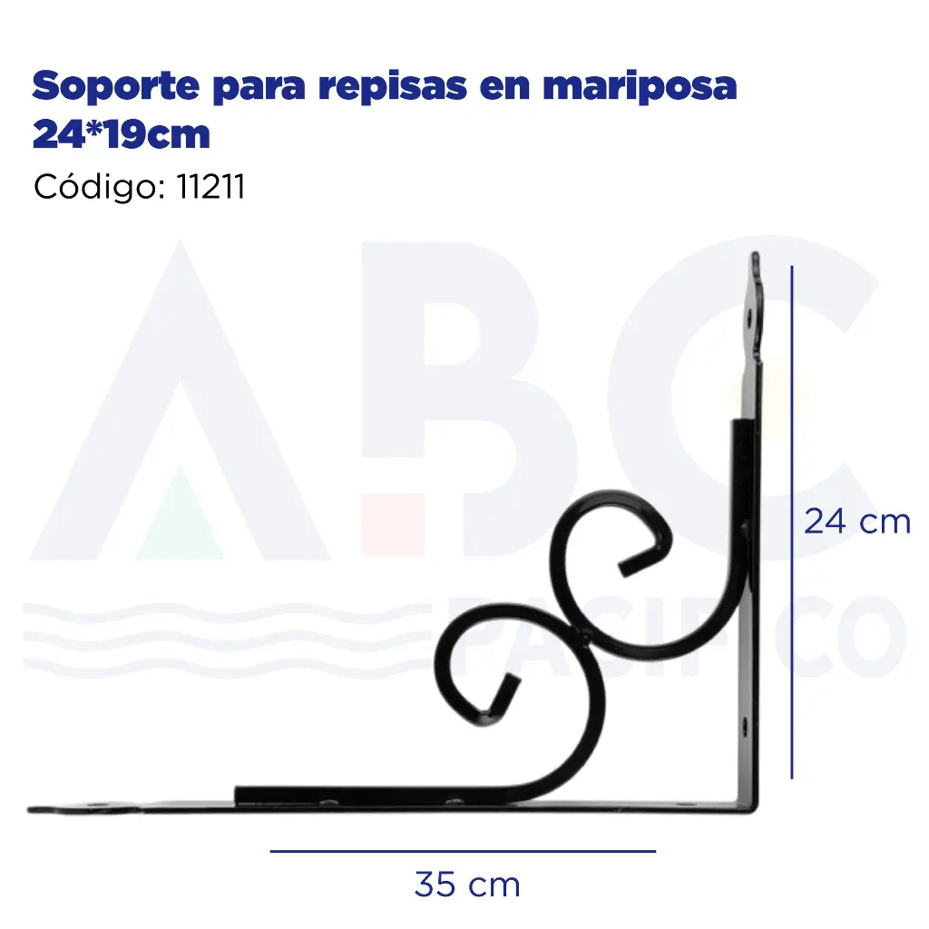 Soporte para repisas en mariposa 24*19cm