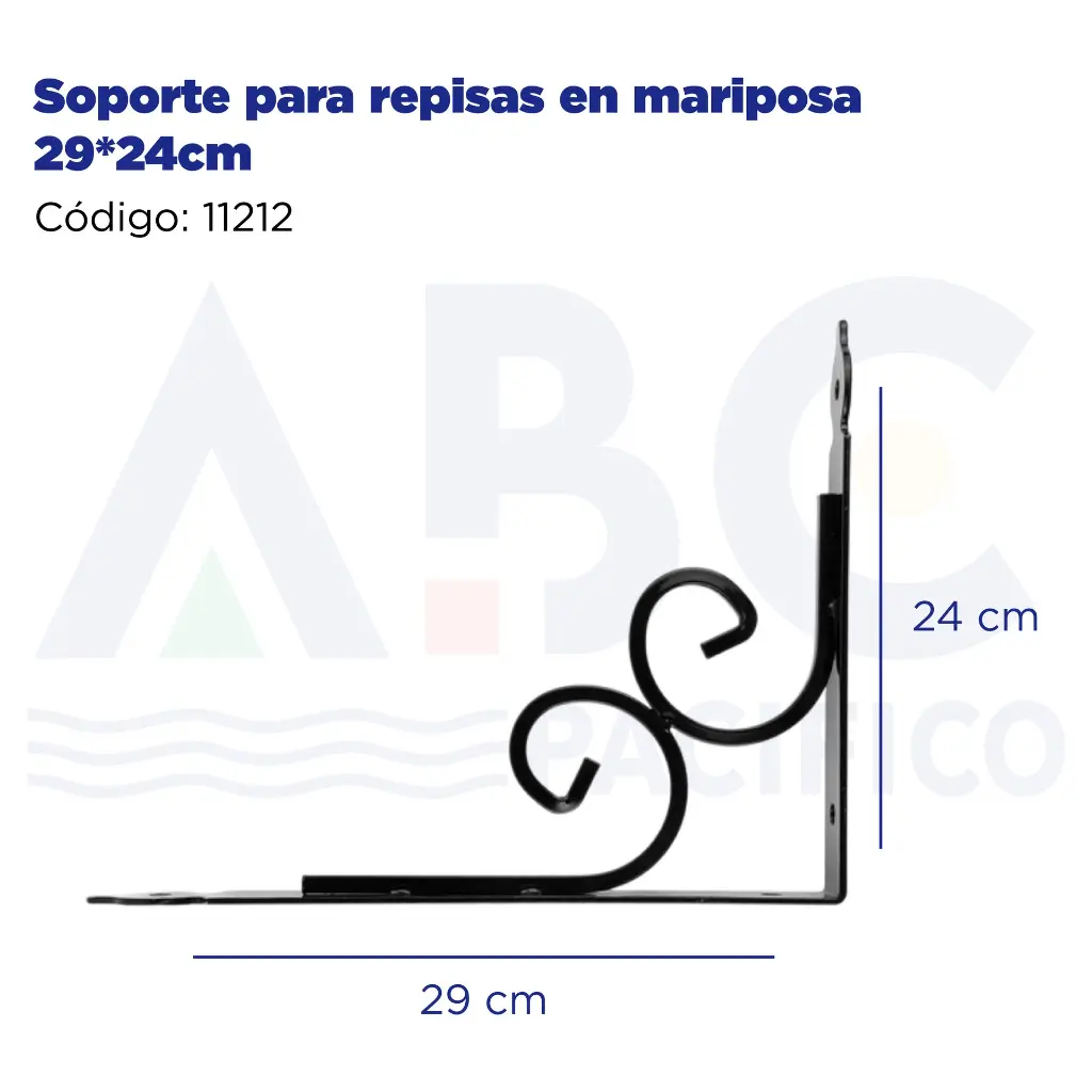 Soporte para repisas en mariposa 29*24cm