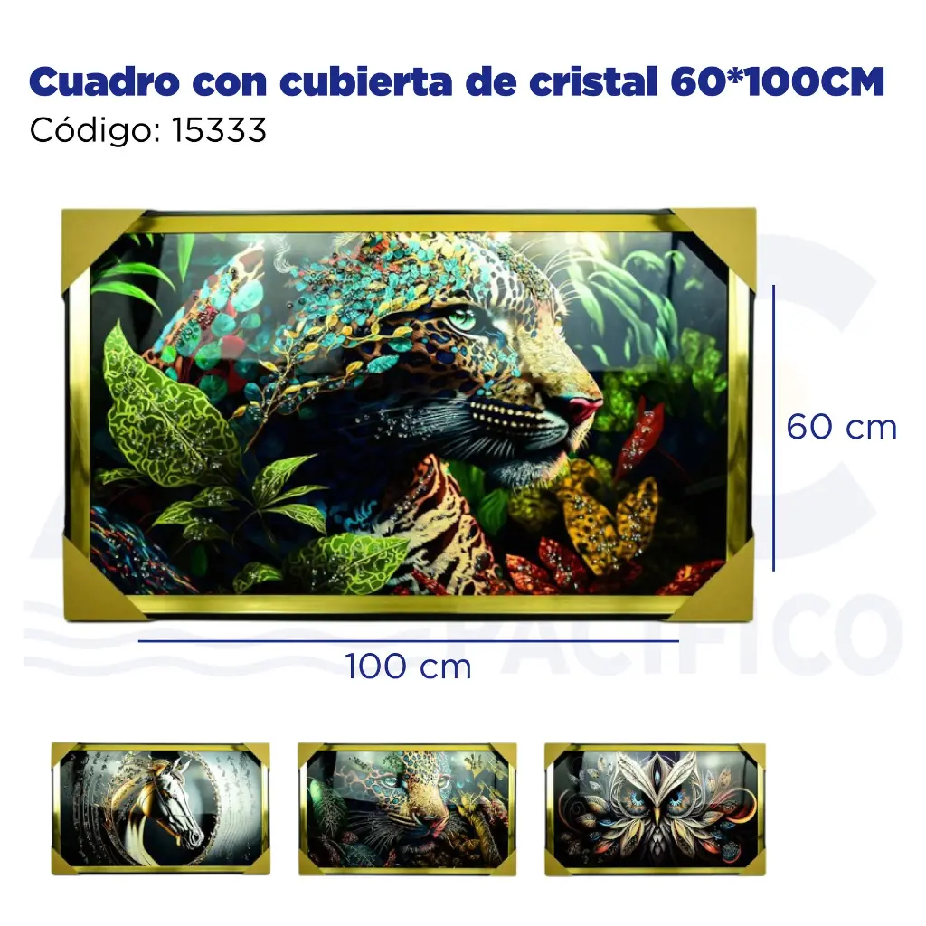 Cuadro con cubierta de cristal 60*100CM