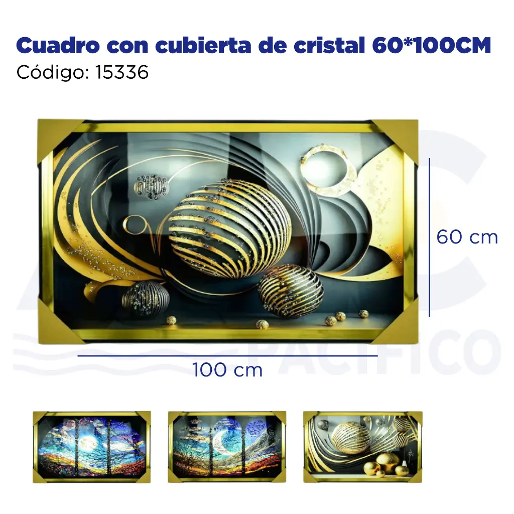 Cuadro con cubierta de cristal 60*100CM