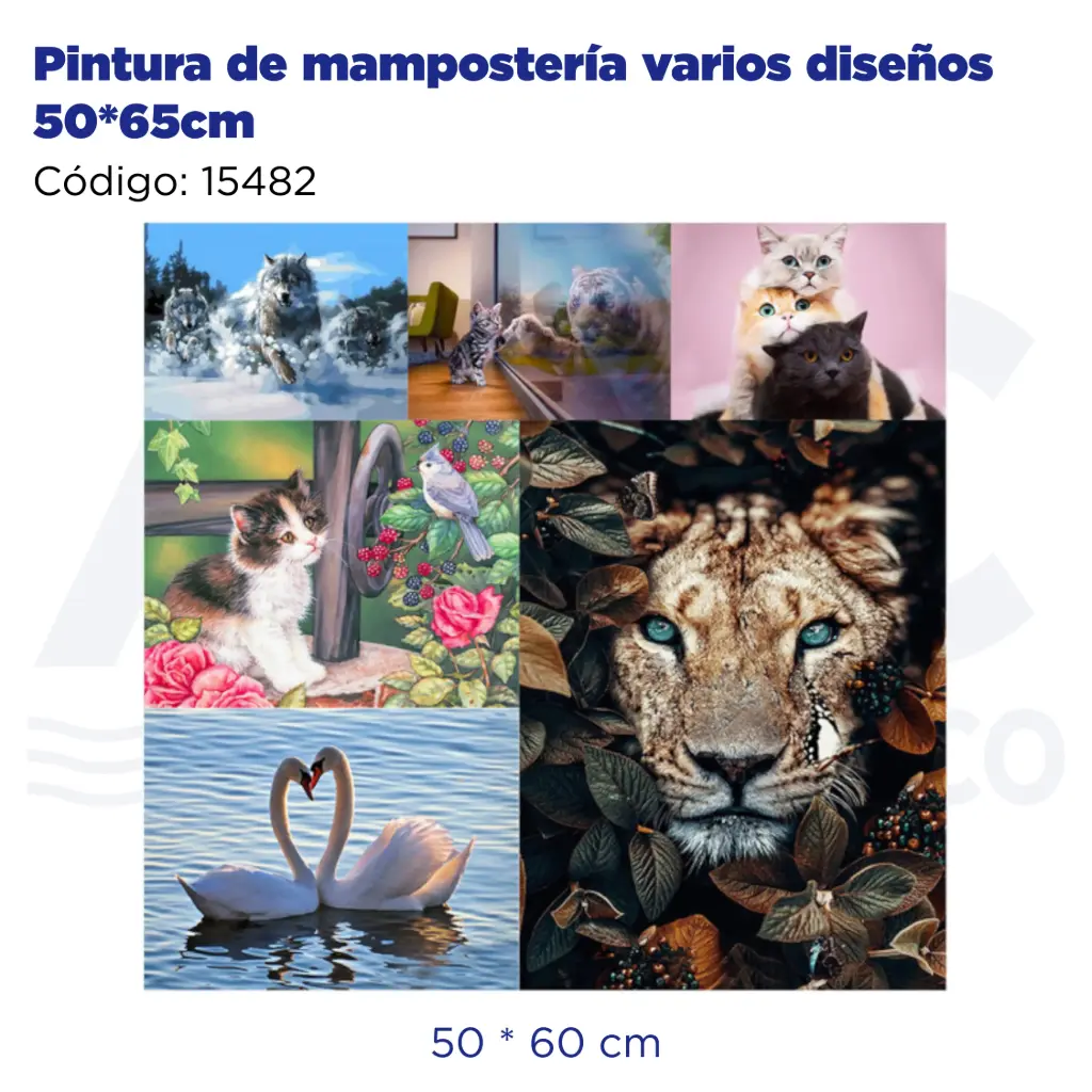Pintura de mampostería varios diseños 50*65cm