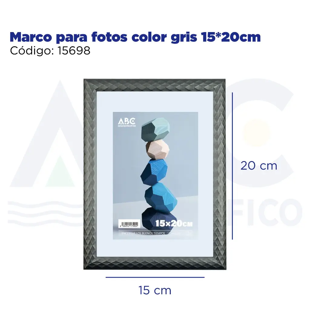 Marco para fotos color gris 15*20cm