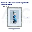 Marco de fotos color alambre plateado y gris 24*30cm