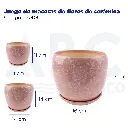 [16008] Juego de macetas de flores de cerámica
