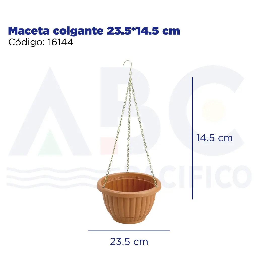 Maceta colgante 23.5*14.5 cm