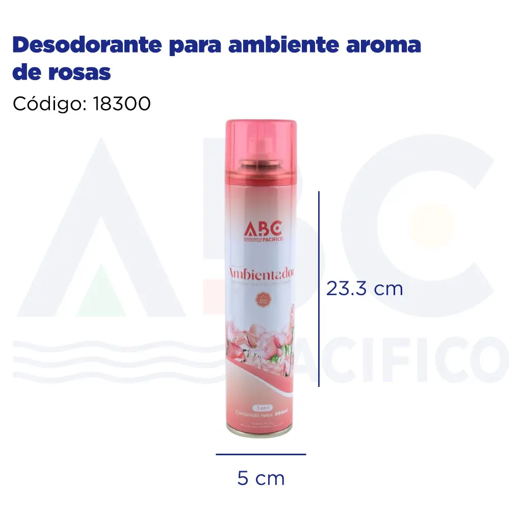 Desodorante para ambiente aroma de rosas