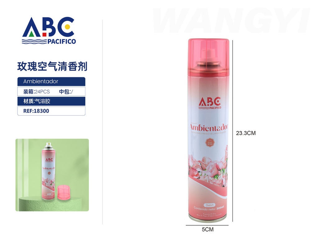 Desodorante para ambiente aroma de rosas