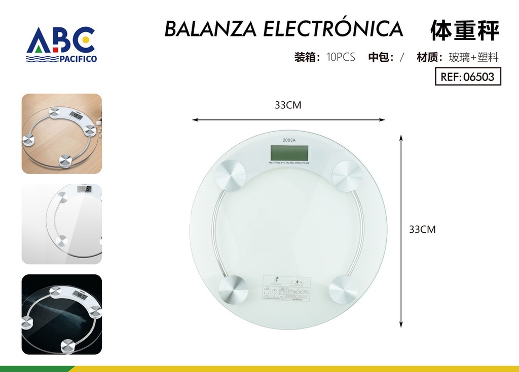 Báscula electrónica 33*33cm 2003a